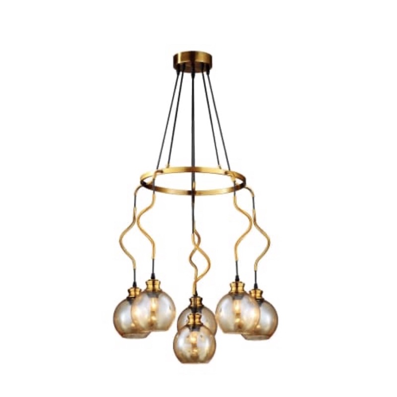 EGLARE JOLIET LAMPU GANTUNG HIAS 6L BRASS/AMBER/ACE PENDANT LAMP JOLIET 6L BRASS/AMBER/ACE LAMPU CEILING VODI/ LAMPU RUANG TAMU/LAMPU RUANG MAKAN/LAMPU AULA/LOBBY MEWAH