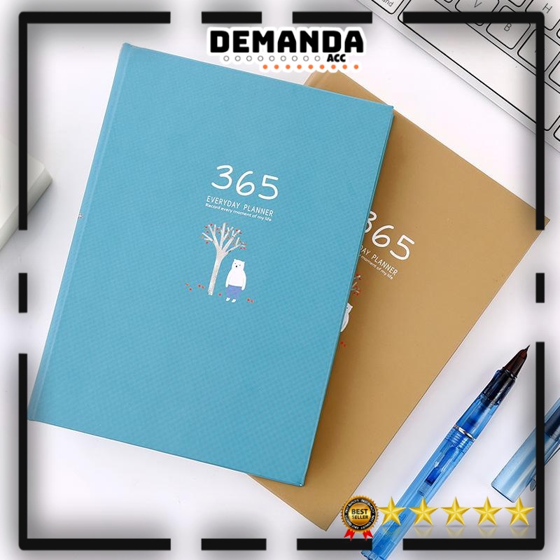 Buku Diary 365 Hari Hardcover Agenda Planner Book Notebook Buku Catatan