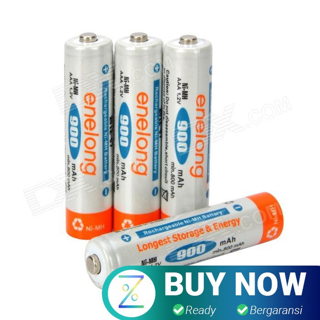 Enelong Baterai Cas Ni-Mh AAA 900mAh 4 PCS - HR03 / MN2400 - White