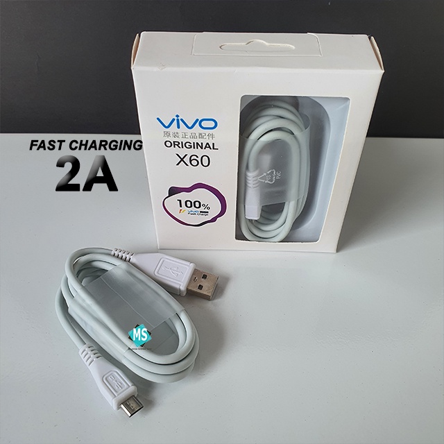 Kabel Data Vivo Original 100% 2A Fast Charging # Kabel Data Vivo V9 V7 V7+ V5 V5lite Y83 Y71 Y53 Y55