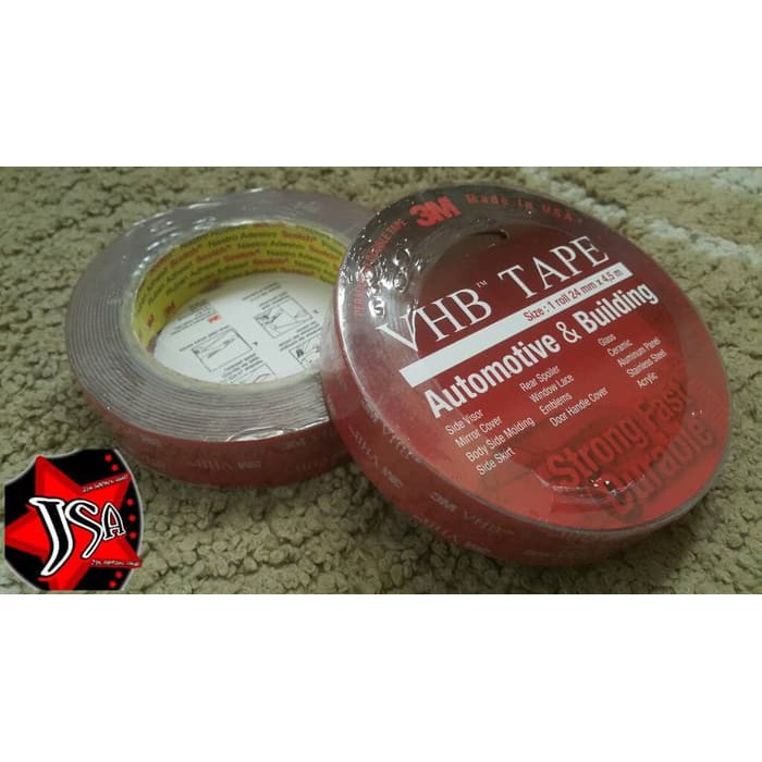 

Ready Stock Double tape 3M VHB original 24mm 4.5m isolasi bolak balik foam elastic