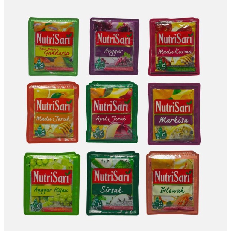 Nutrisari Aneka Rasa 1 Renceng isi 10 pcs