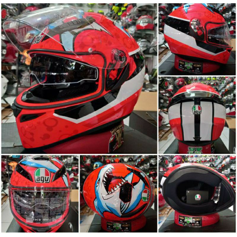 AGV HELM K3 SV SNI BIRDY MULTI ATTACK AGV K-3 ORIGINAL REAL PICT