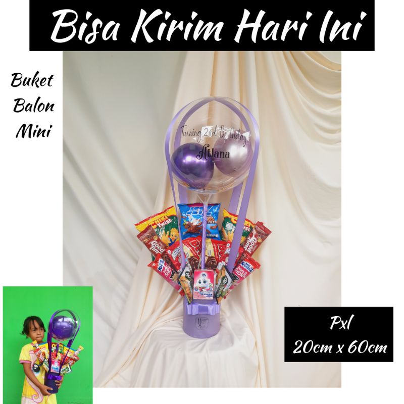 buket balon mini snack semarang/hot air ballon snack minisize/buket balon snack/buket/kado/hampers/hadiah