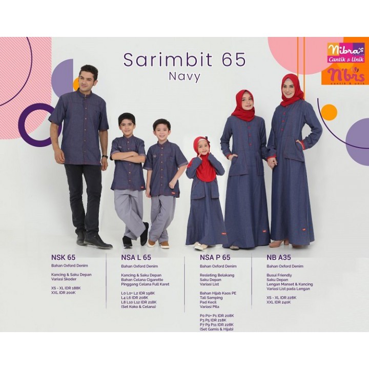 KOKO DAN GAMIS ANAK SARIMBIT 65 NIBRAS SARIMBIT 2020