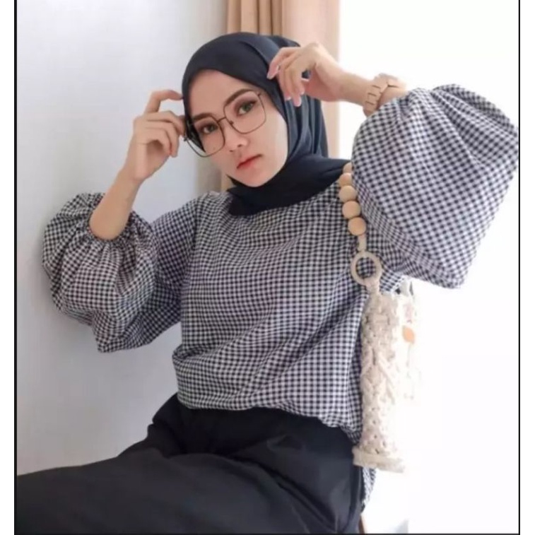 ARBELLA.BLOUSE/blouse,katun/blouse,katun,kotak,terbaru/blouse,lengan,balon