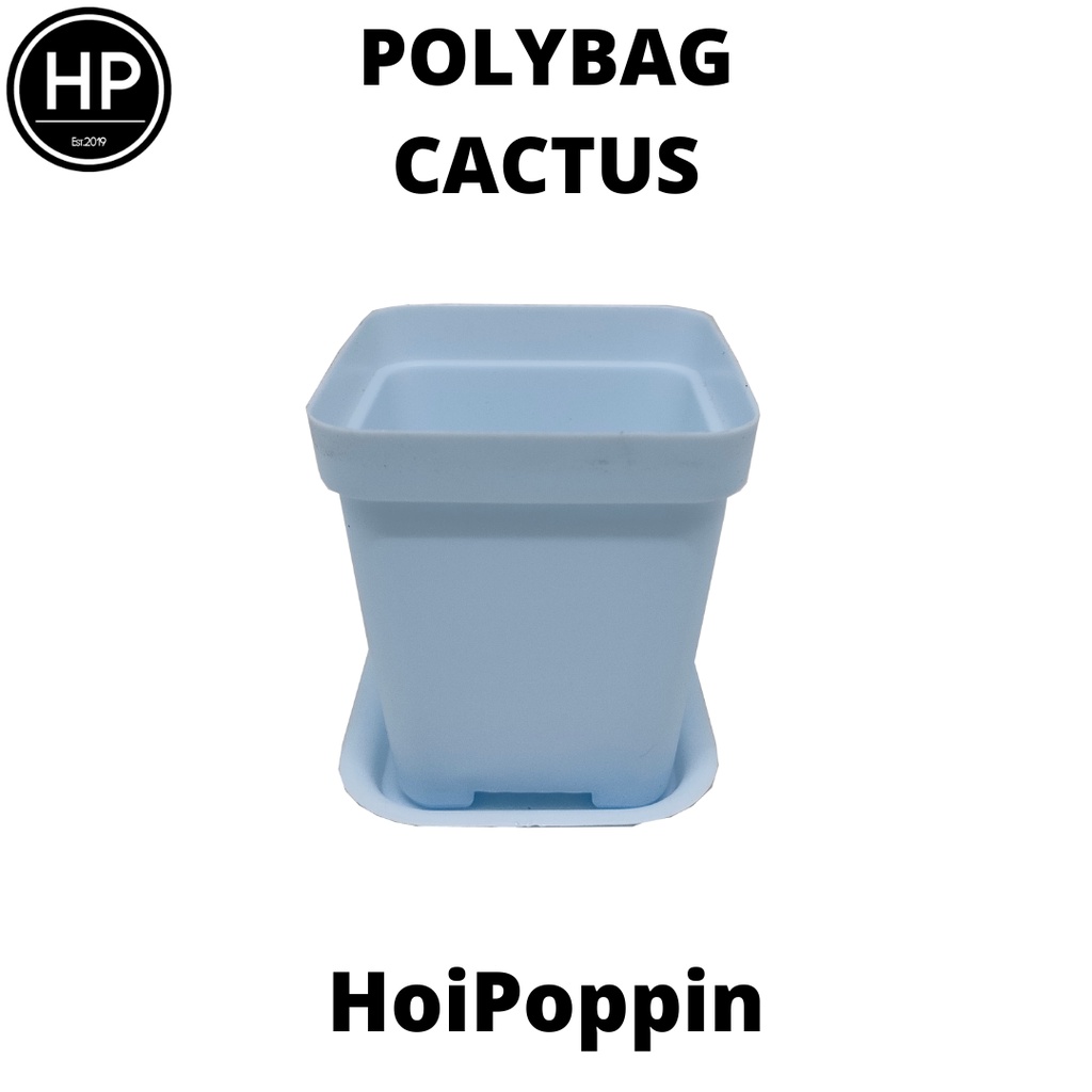 HPP - Polybag (Biru) - cactus polybag - pot cactus - pot elastis - pot dan tatakan - pot - pot hias