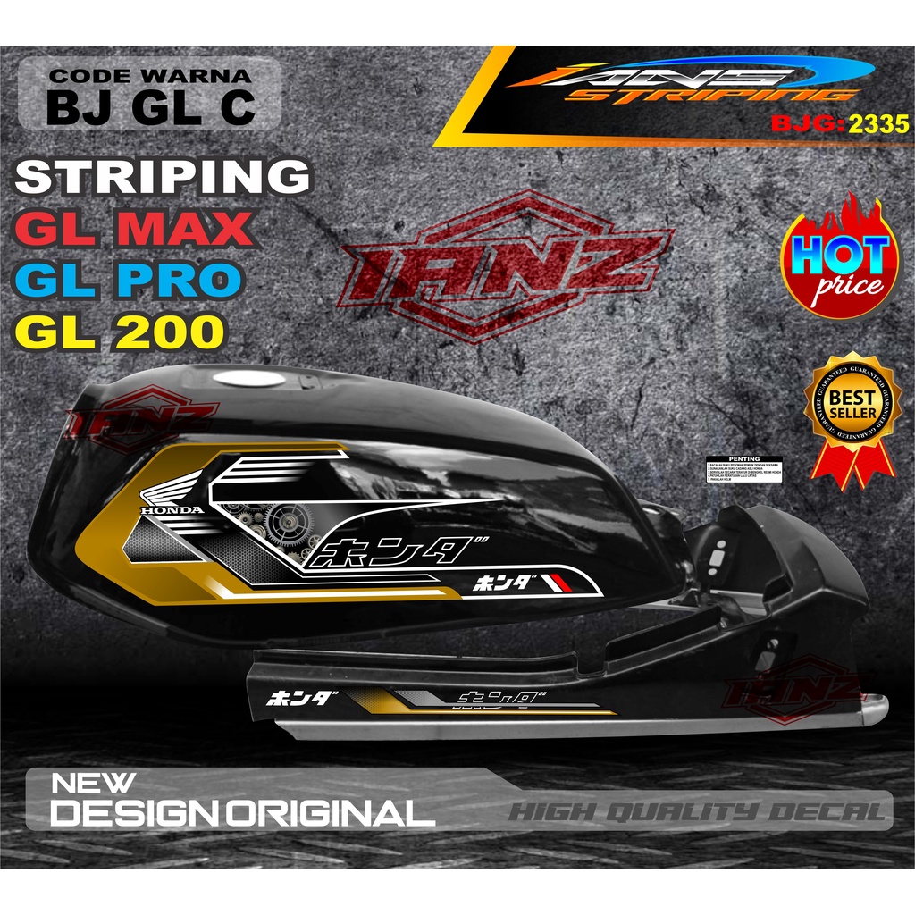 STIKER MOTOR GL PRO TERBARU / STIKER MOTOR GL TERMURAH / STRIPING MOTOR GL 100 / STIKER MOTOR