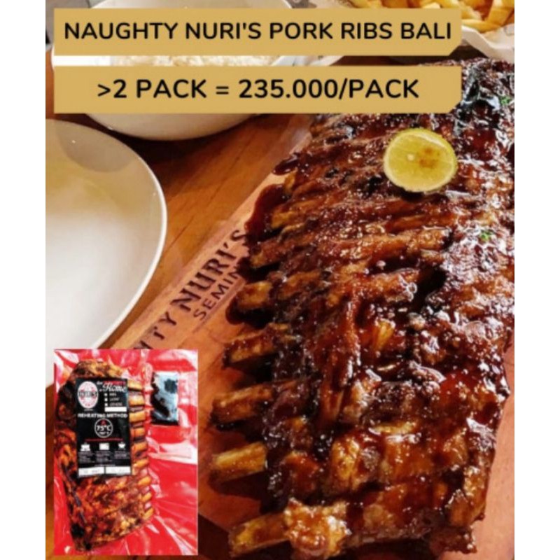 Naughty Nuris Pork Ribs Bali [Vacuum] 550gr / Frozen Food Bali