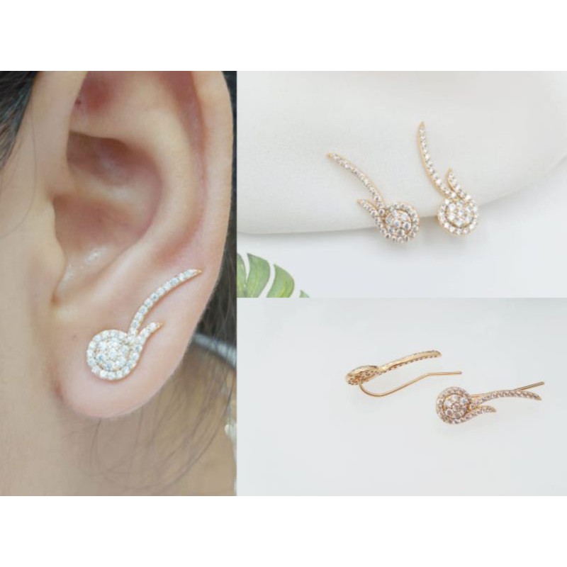 Anting Wanita Titanium Anti Karat Anting Wanita Terlaris-Rose Gold22k (3)