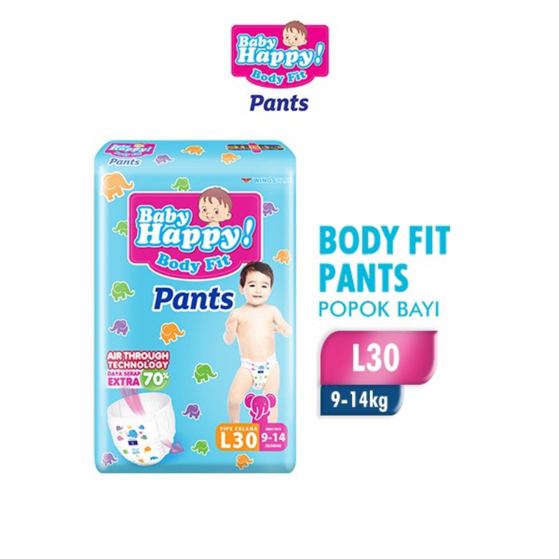 Baby Happy Body Fit Pants L30 - Pampers Baby Happy Uk.L30