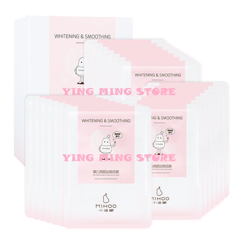 masker mihoo/masker xiaomihu white/sheet masker