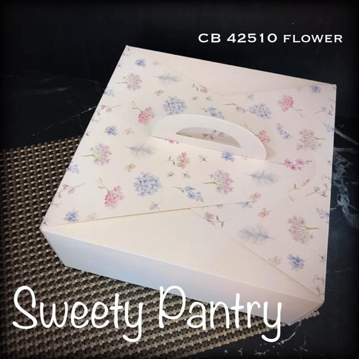 

Jual box kue / dus kue / packaging kue ukuran 25x25cm model bunga Terlaris