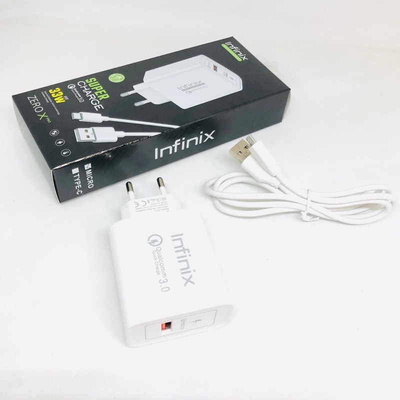 GROSIR CHARGER INFINIX ZERO X 33w MICRO TYPE C FASTCHARGING QC3.0