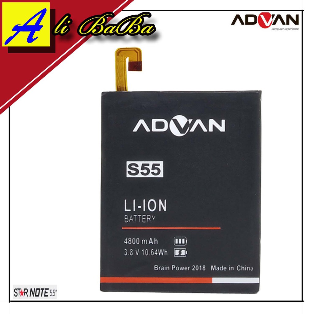 Baterai Handphone Advan S55 Star Note 5.5 Inch Double Power Advan Batre HP Advan S55 Battery Advan