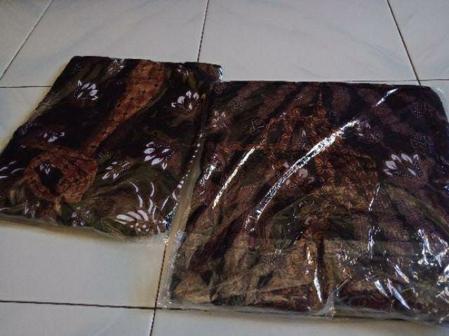 Couple Batik Tunik Modern Seragam Kerja Kantor Lengan Panjang