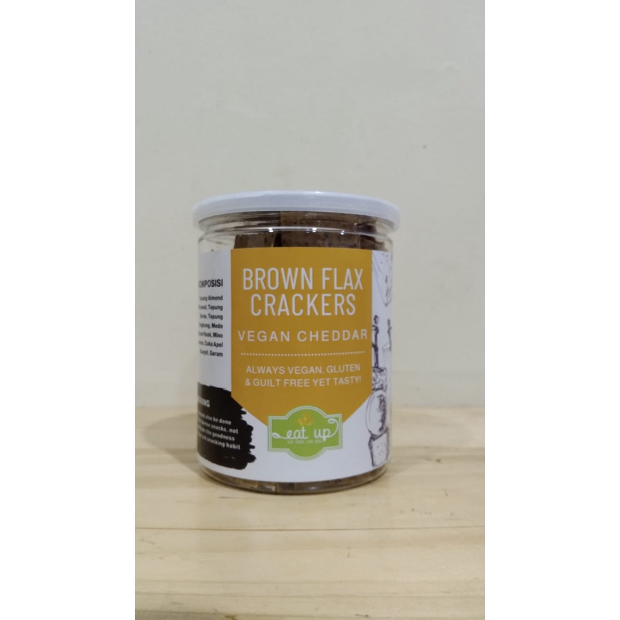 

EAT UP - BROWN FLAX CRACKERS VEGAN CHEDDAR 120GR
