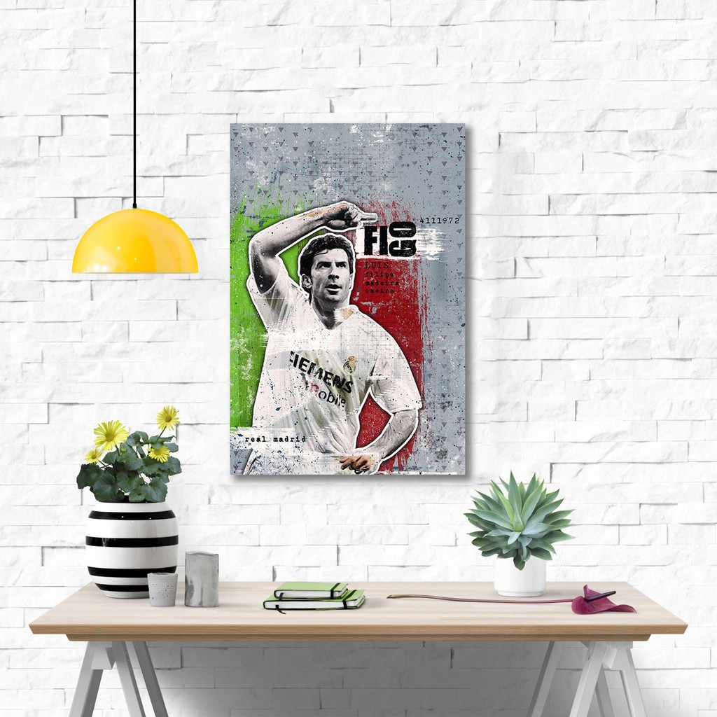 Poster kayu hiasan dinding - Luis Figo