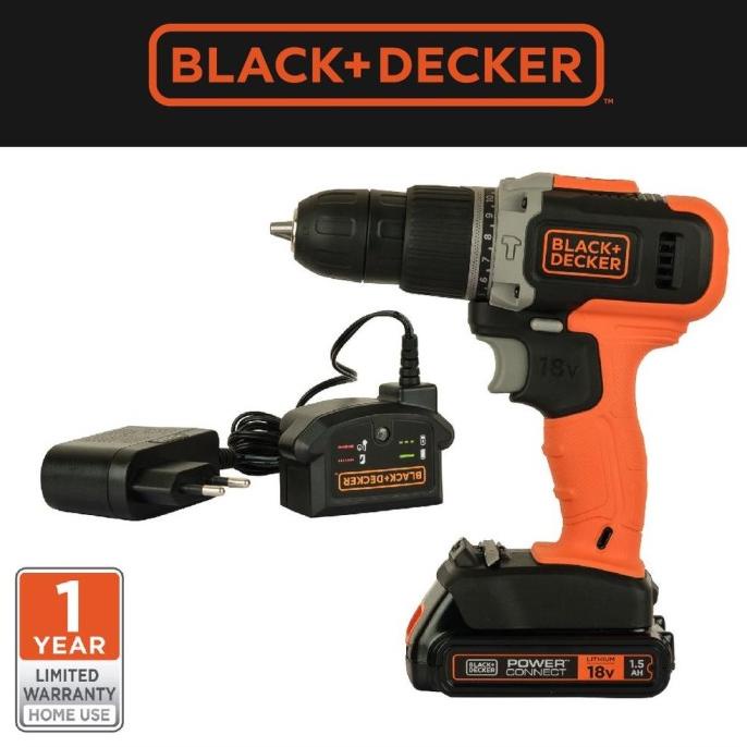 BLACK+DECKER MESIN BOR HAMMER DRILL CORDLESS 18V CARTOON BOX FDDF54654CE