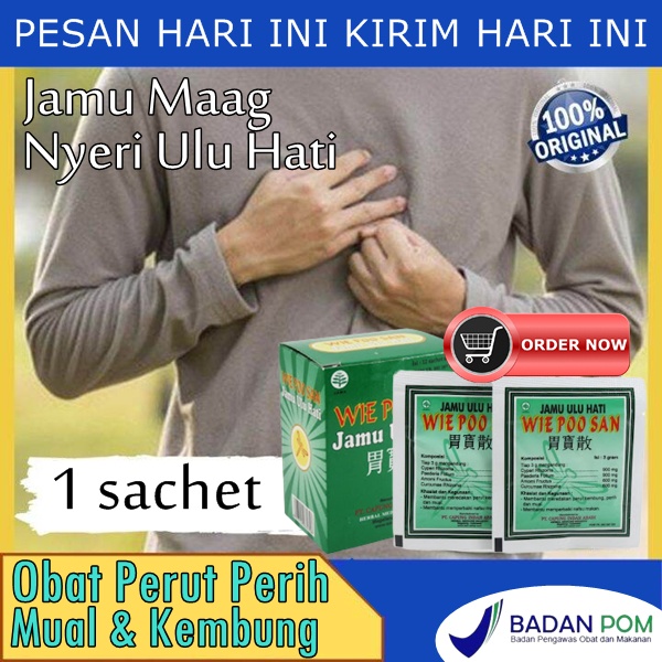 ORIGINAL Jamu maag kronis wie poo san obat ulu hati perut kembung perih ampuh BPOM obat maag alami