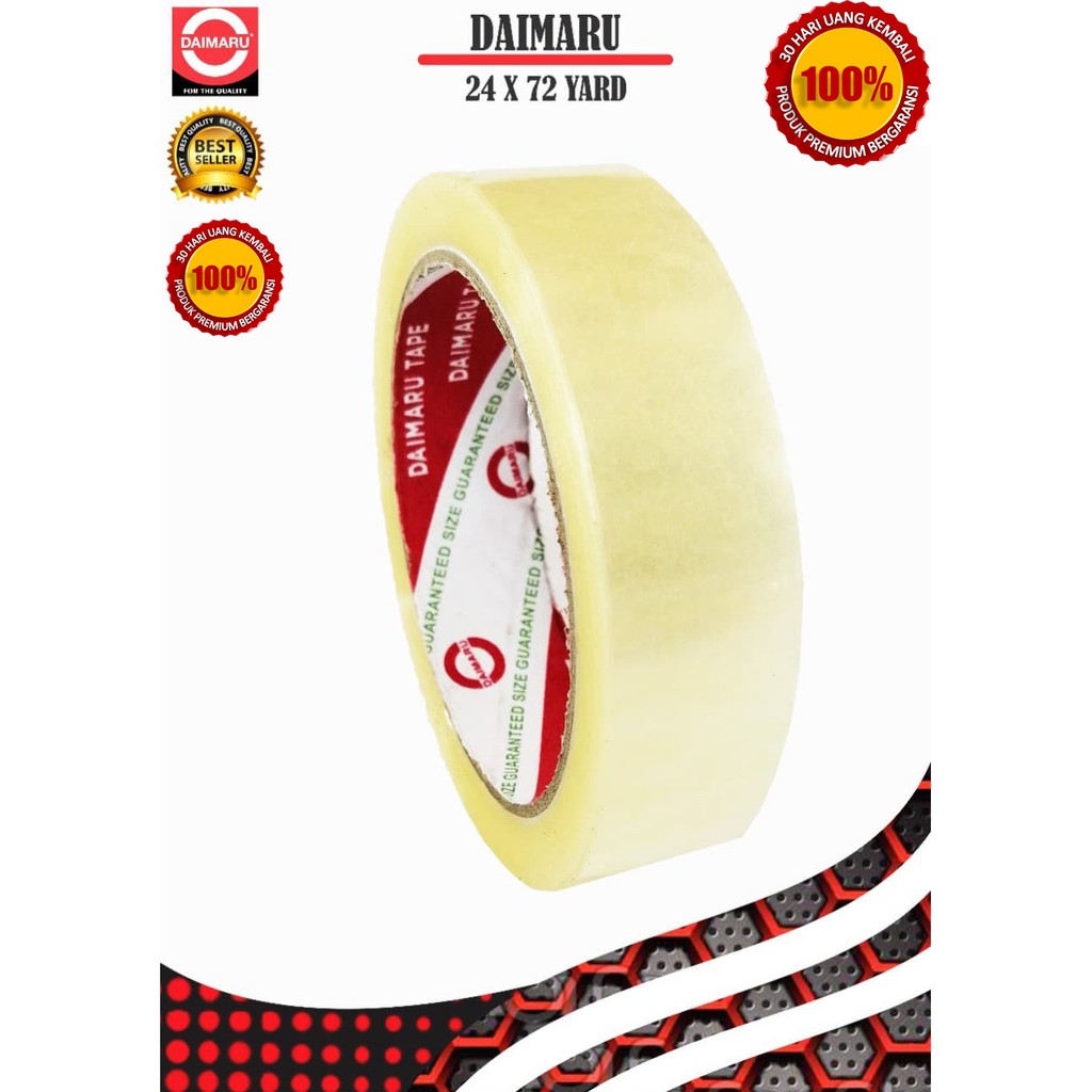 

LAKBAN BENING POLOS 24 MM 72 YARD DAIMARU SAT TAPE TRANSPARAN