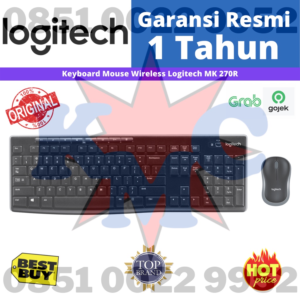 KEYBOARD MOUSE WIRELESS LOGITECH MK 270R MK270R