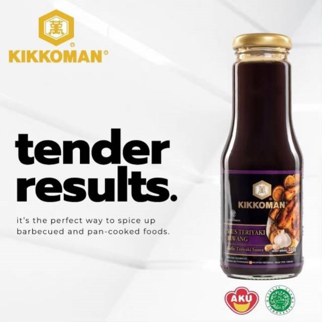 KIKKOMAN - SAUS GARLIC TERIYAKI HALAL - 300 GR (BOTOL)