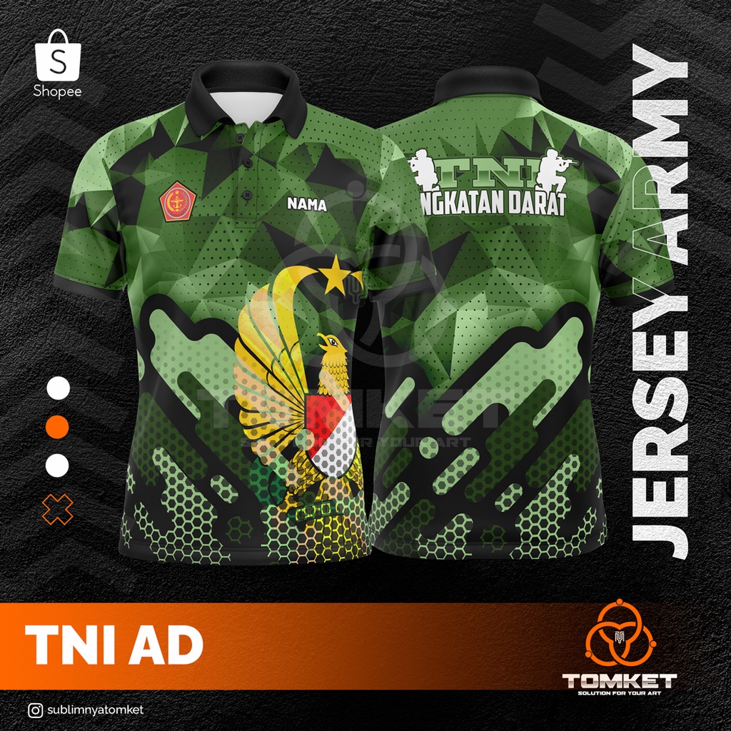 Baju Jersey Full Printing TNI AD-2