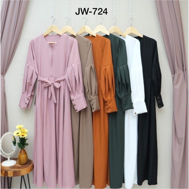 GAMIS VECKA DAILY DRESS PREMIUM MOSCREPE (BISA COD)