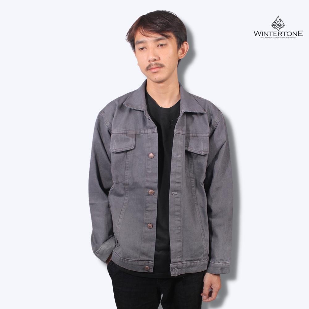 Jeket Jeans Pria Original Jacket Lepis Cowok Distro Premium Jaket Trucker Putih Oversize Premium Cwo