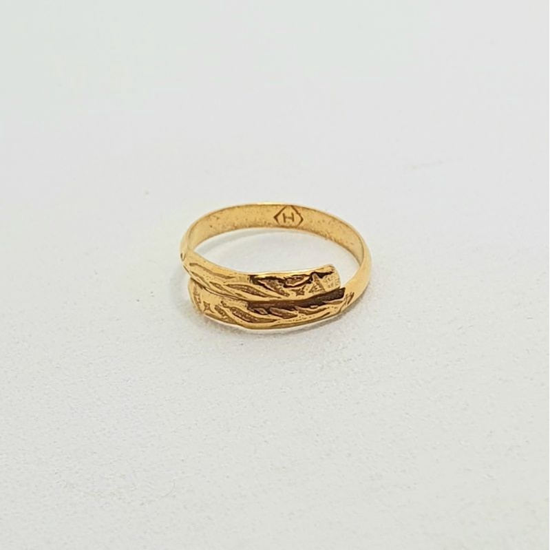 Cincin Bayi Emas Muda Model Uler Spiral 1/2 Gram