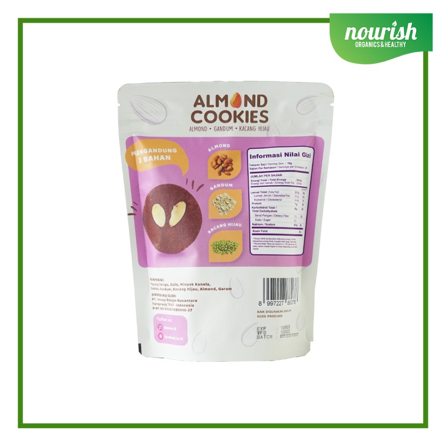 Almona Almond Cookies Rasa Coklat 90g