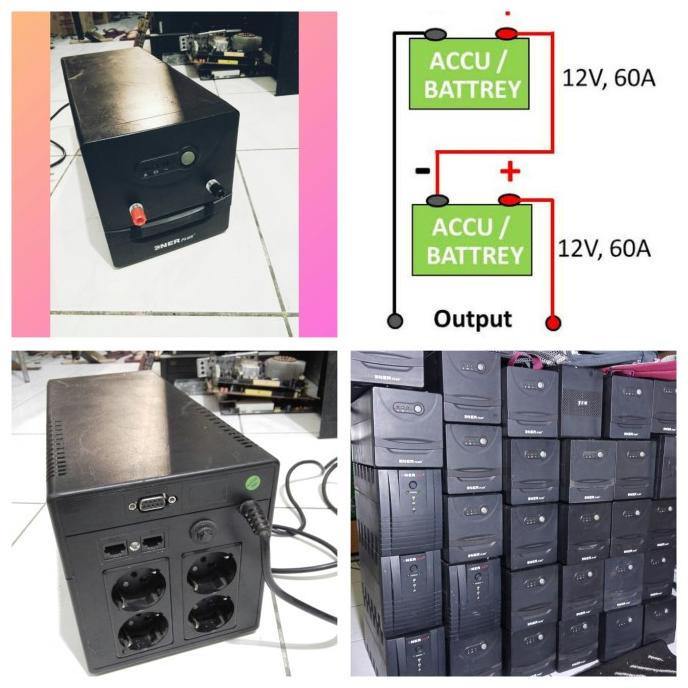 DISKON ups modifikasi external aki 1200va 600bwatt enerplus
