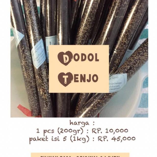 

Dodol tenjo 1 kg 45.000