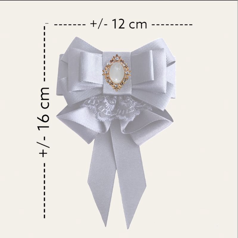 korean ribbon brooch lace