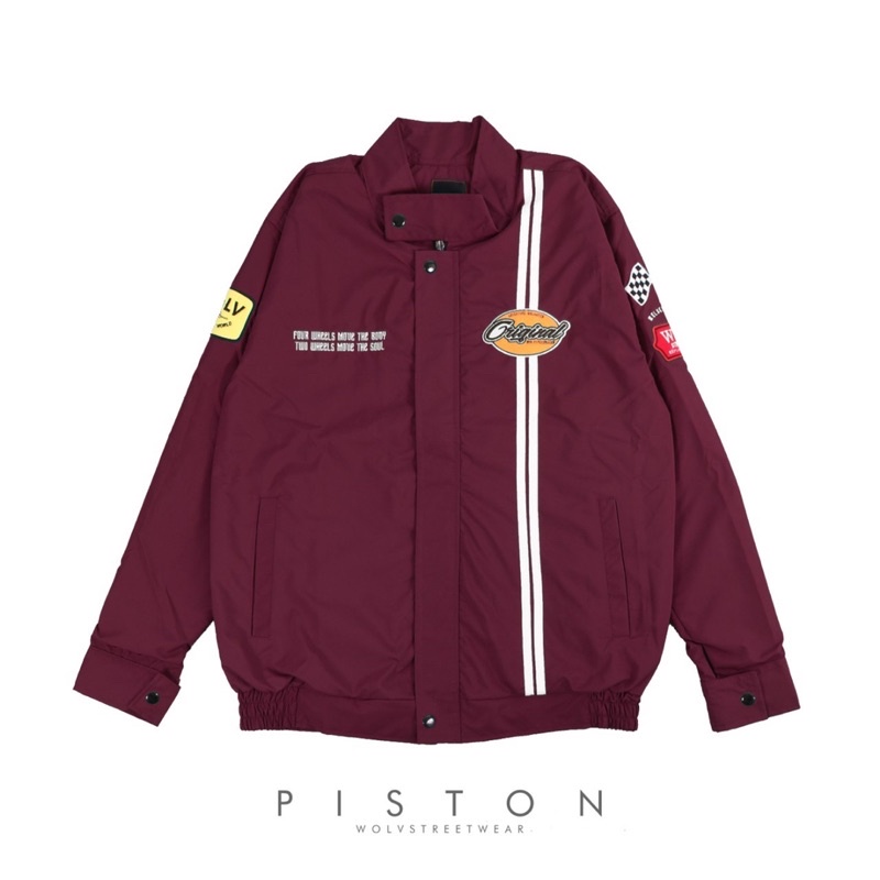 ORIGINAL WOLV Jaket Piston Maroon