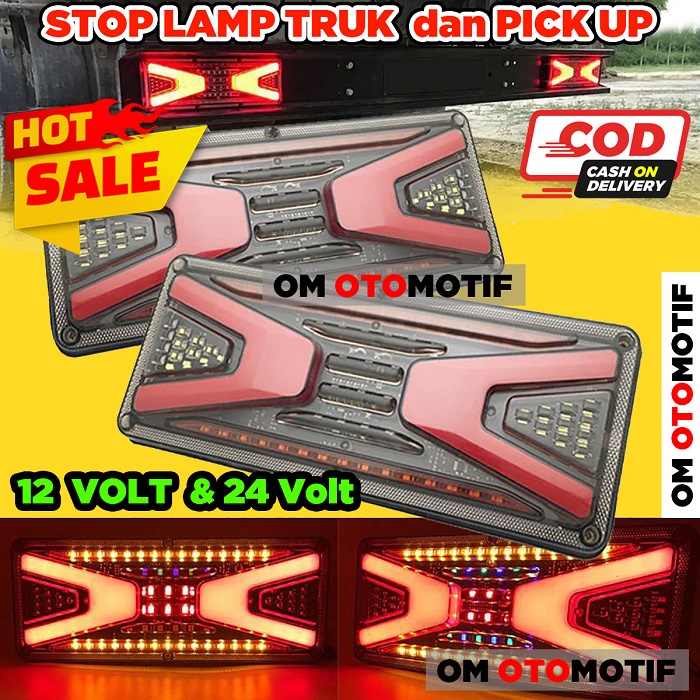 Lampu Variasi Stop Lamp LED Stoplamp Rem Belakang Truk Sein Running Truck Transformer Transfomer 12 