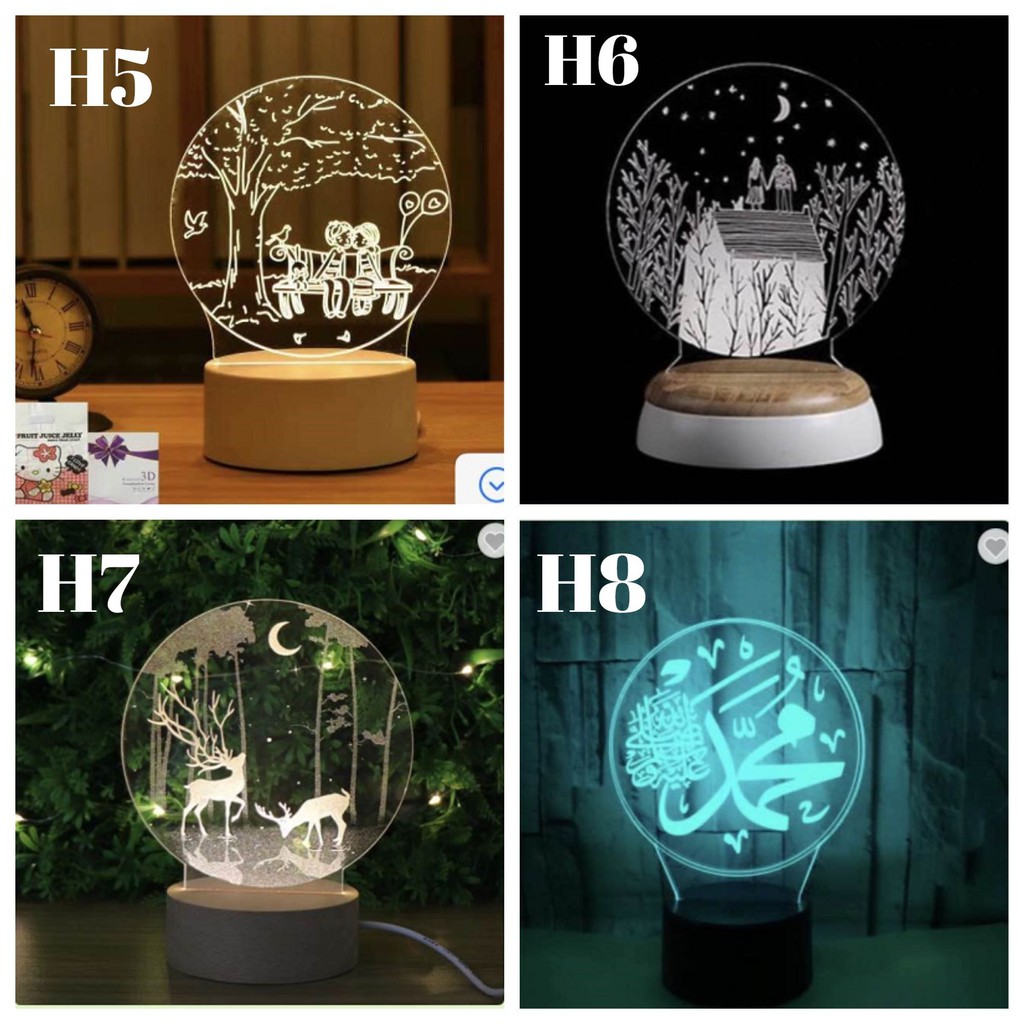 LAMPU HIAS LED 3D / LAMPU TIDUR HIAS DIMENSI