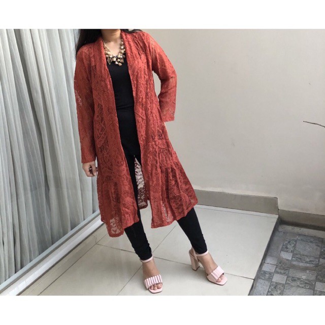 ALAMIYOO-RUFFLE OUTER BRUKAT-LACE OUTER-FIT XL-OUTER BRUKAT PREMIUM-OUTER HIJAB