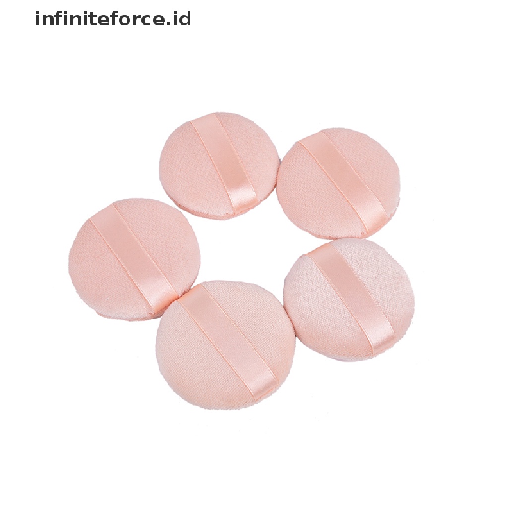 (Infiniteforce.Id) 5pcs / Set Spons Puff Bedak / Foundation Untuk Makeup / Kosmetik Wanita