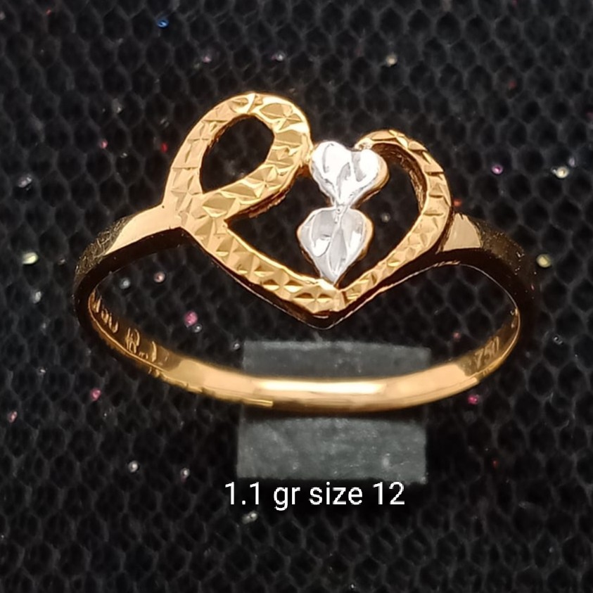 Cincin Emas 17K - 1.1 gr Kadar 750 - 1049