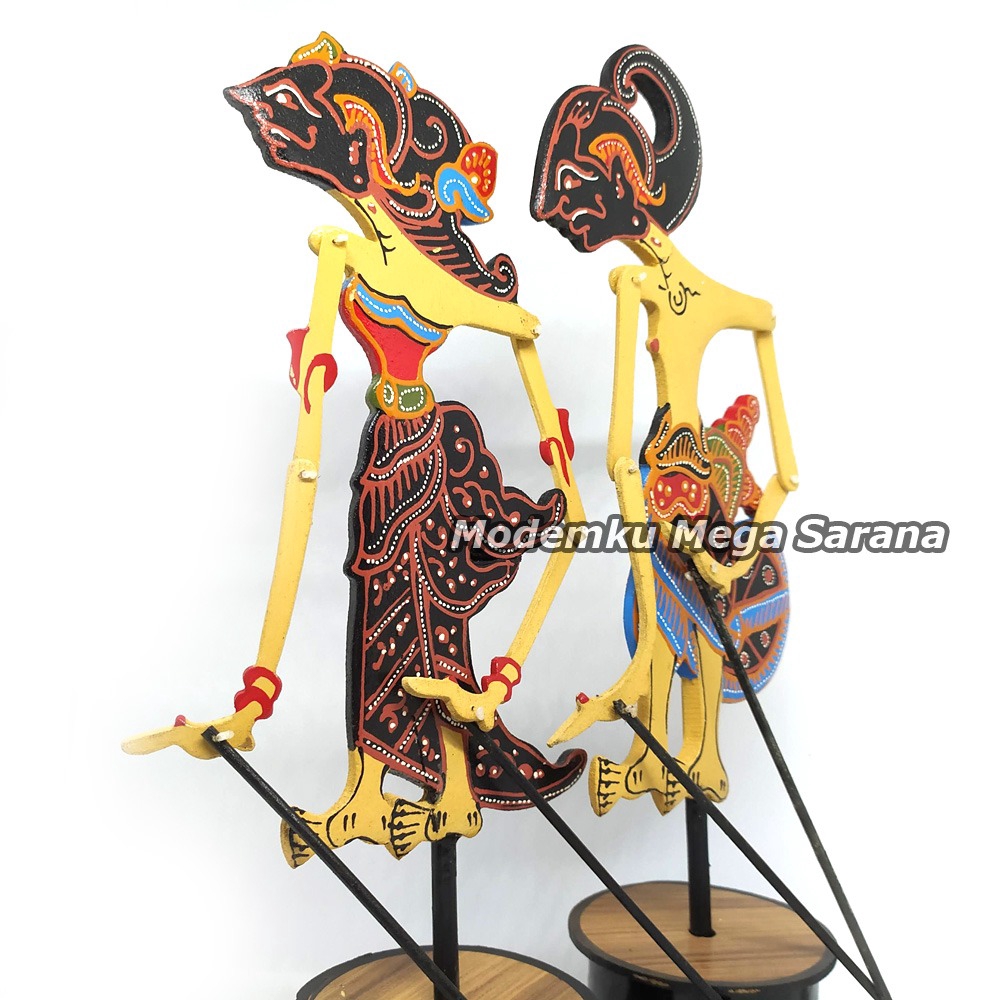 Miniatur Wayang Klitik Wayang Kayu Klithik Arjuna Srikandi T25