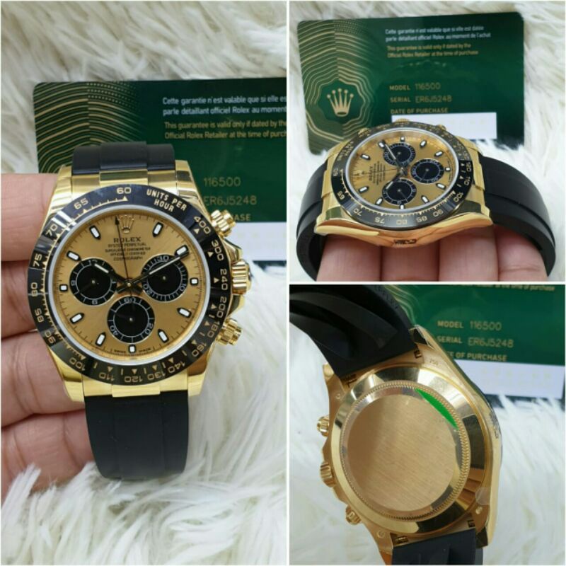 jam tangan rolex daytona crono meteorite mesin swiss automatic kualitas original