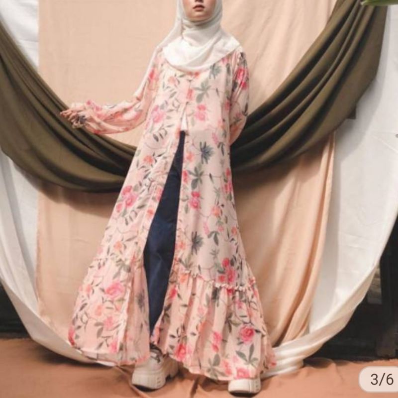 maxi dress import dress bunga dres maxy flower floral garden korea bangkok bkk premium import
