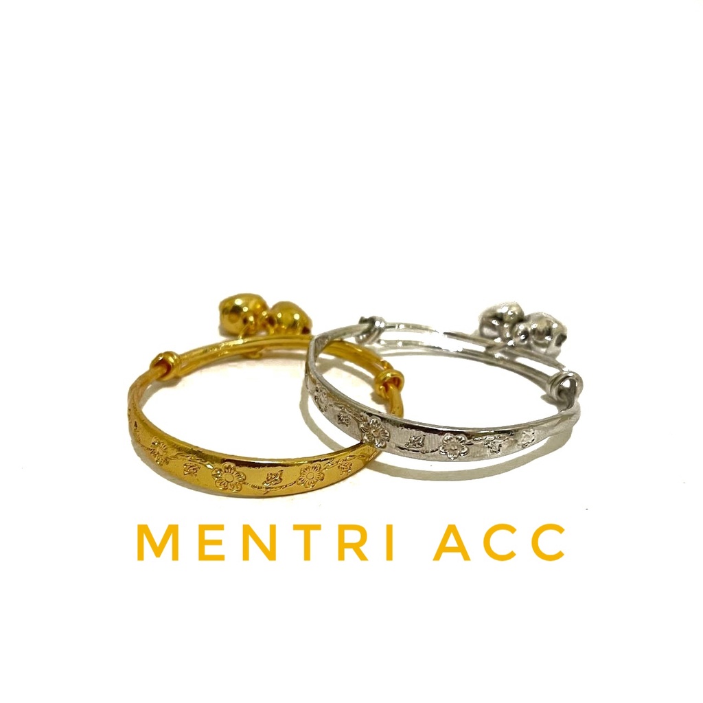 COD - Gelang tangan anak keroncong kerincing anak perempuan dan laki-laki titanium anti karat tidak 