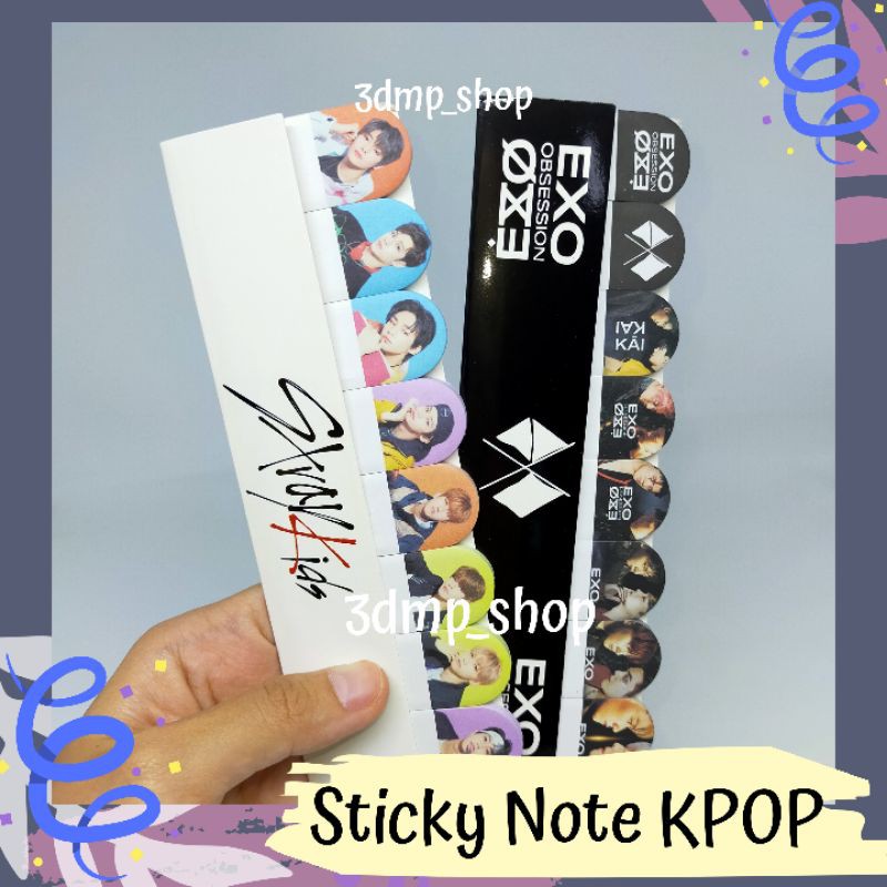 Sticky Note memo Exo Obsession Stray Kids Gone Up Kpop