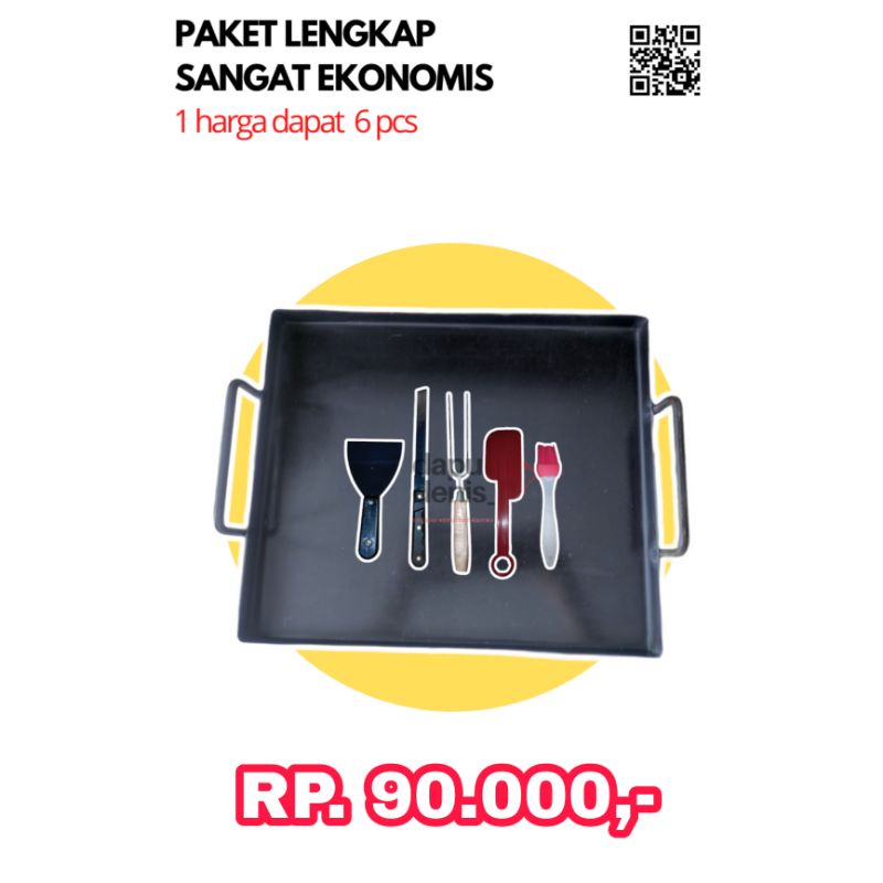 (PAKET 1) Paket Usaha Wajan Roti Bakar / Wajan Burger / Wajan Kebab / Wajan Burger / Pembakaran Roti