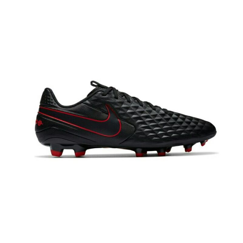 NIKE LEGEND 8 ACADEMY FG/MG-BLACK/DK SMOKE GREY/CHILE RED
