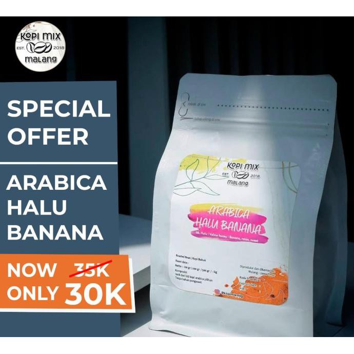 

Hanya Disini] Kopi Arabica Halu Banana 100 Gram - Kopi Mix Malang - Roast Bean/Biji