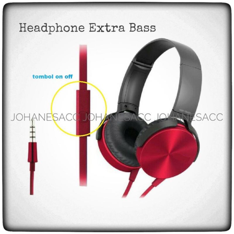 Jual Headphone Headset Earphone Bando Extra Bass Mdr Xb Handsfree Indonesia Shopee Indonesia